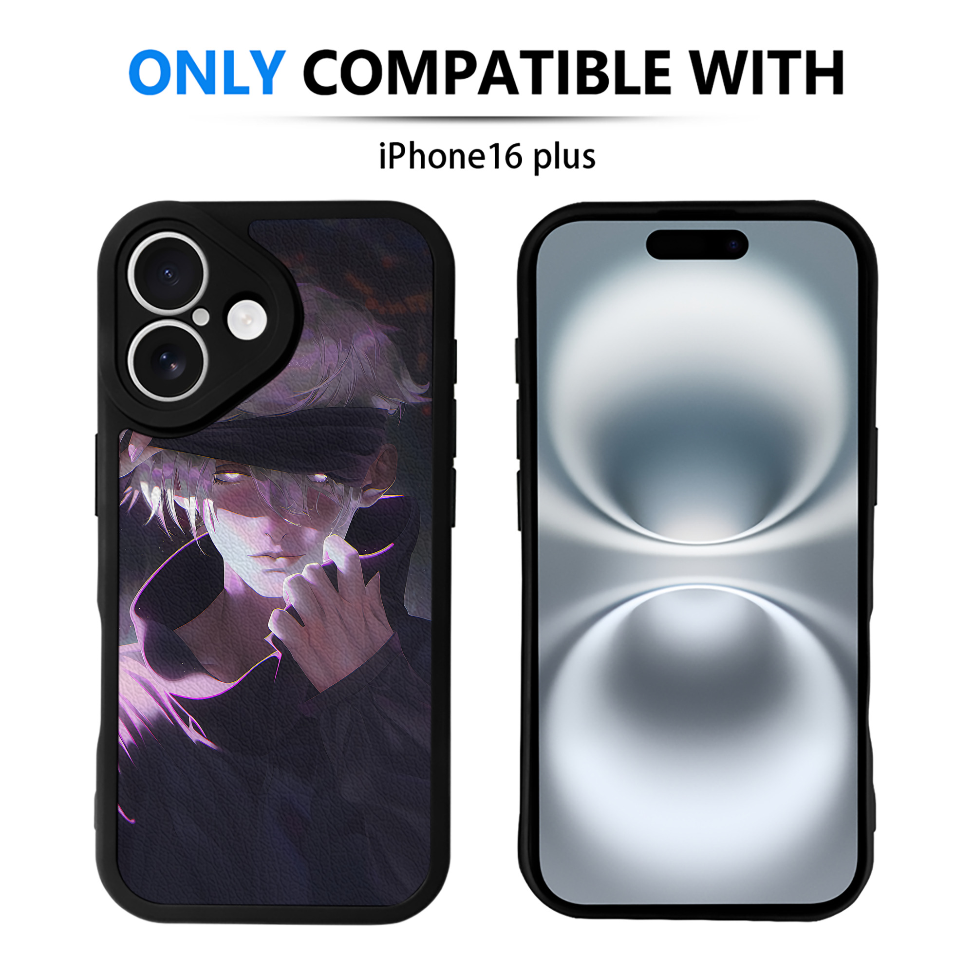 （画像用） 呪術廻戦 Jujutsu Kaisen 【iPhone 16シリーズ対応】シリコンスマホケース（レザー調） 材質：シリコン